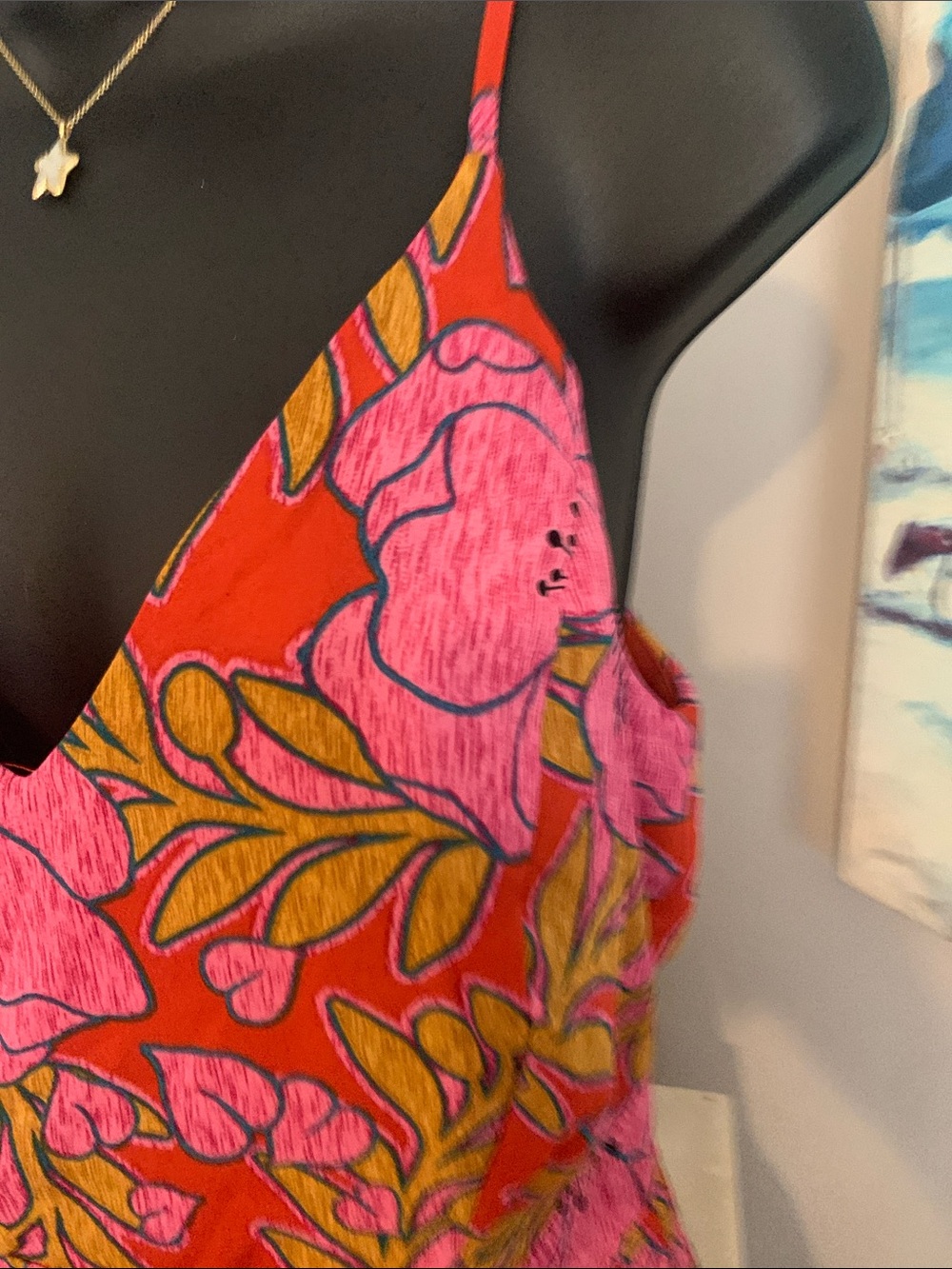 Floral Pink & Rust Slip Jumpsuit - Picture 5 of 8